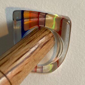 Jelly Ring, Chunky 90's acrylic ring, authentic, vintage